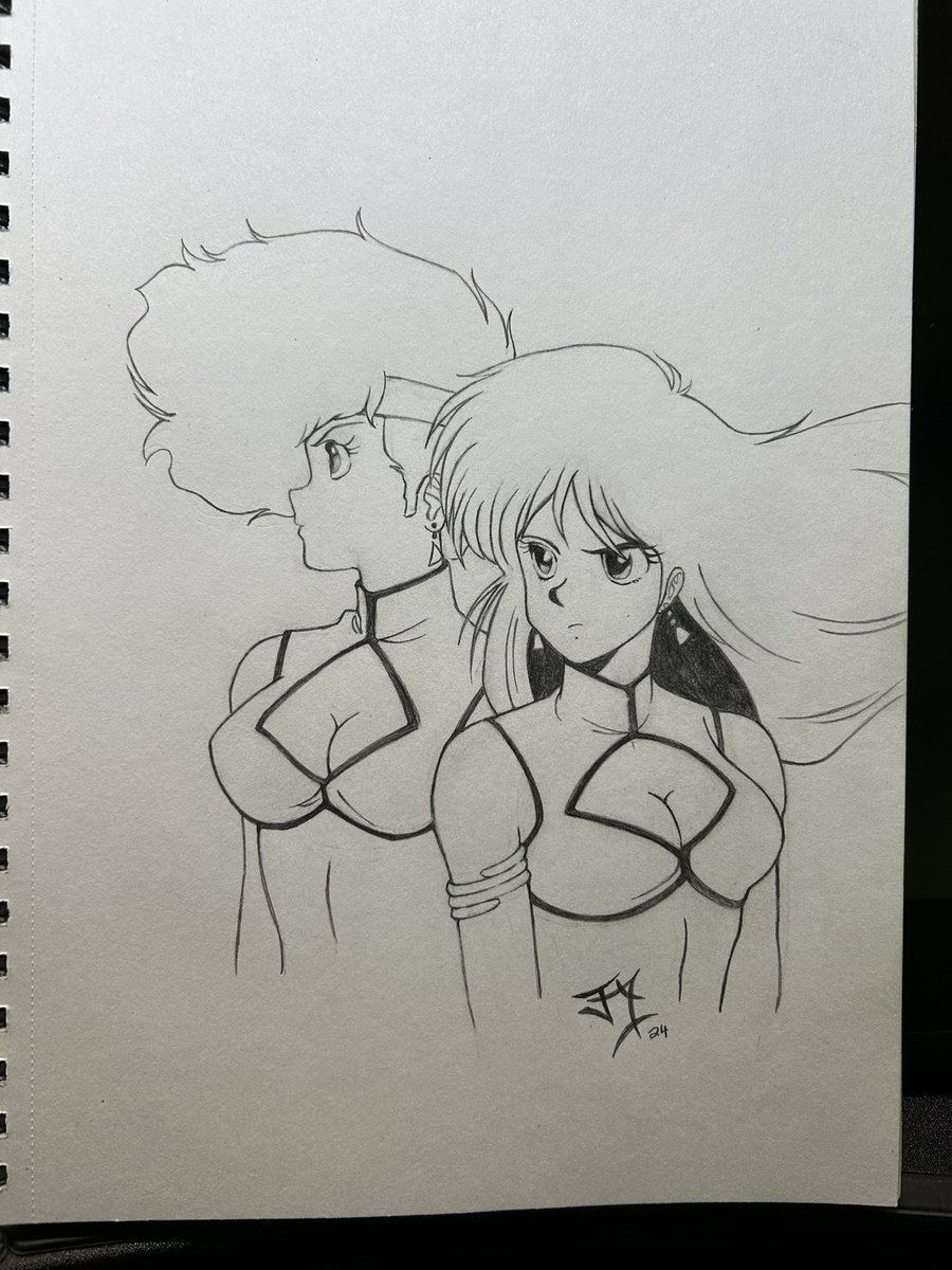 Tonight’s late night doodle of #thedirtypair.

#80sanime #retroanime #manga #herohiro #anime #AnimeArt #dirtypair