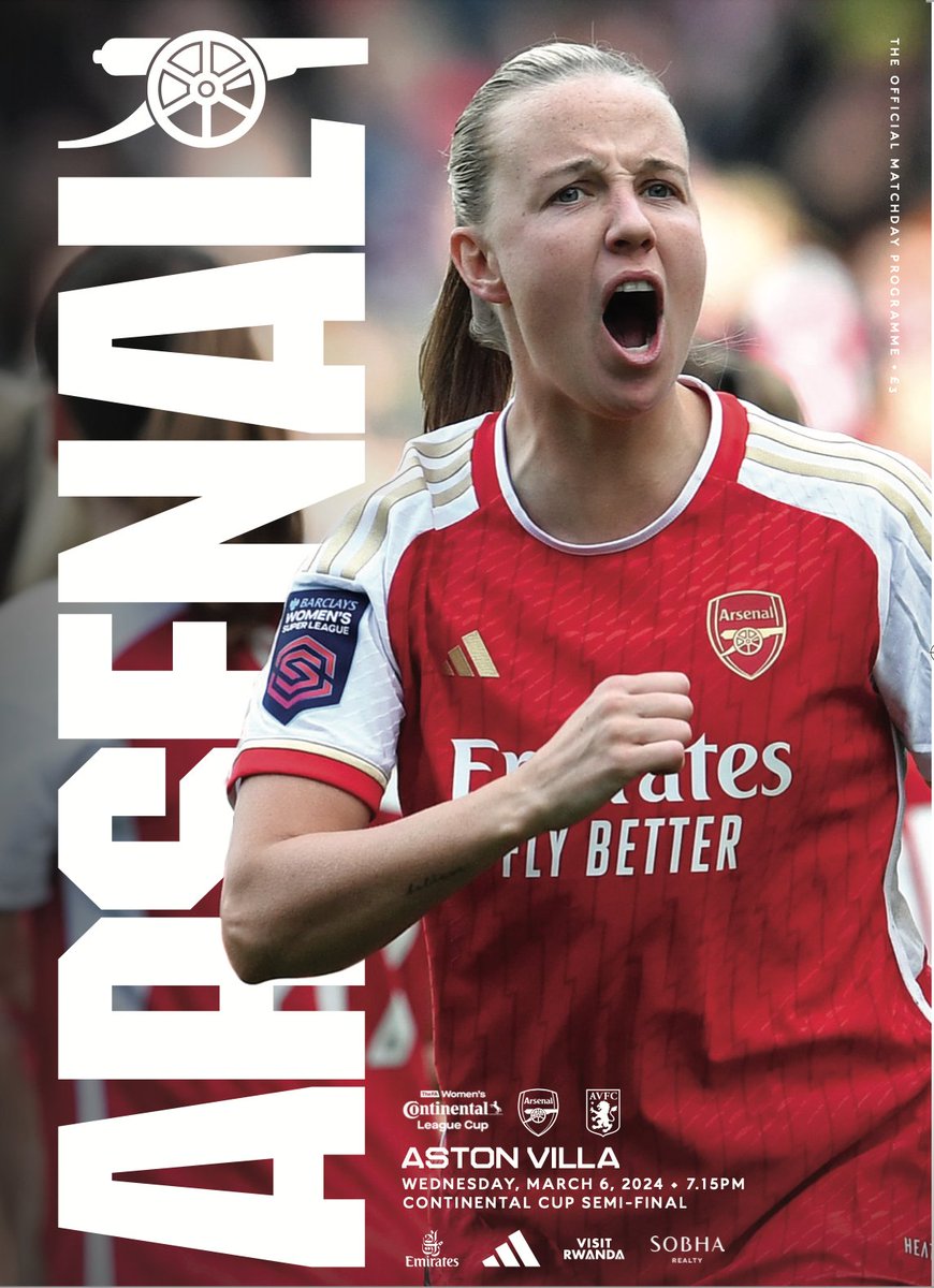 👊 GUNNING FOR THE CONTI CUP FINAL! Fantastic programme, long reads: 🇸🇪 @eidevall beating the block 🇦🇺 @stephcatley her Arsenal family 🇪🇸 @laiacodina5 settling fast ➕ Loads of features & analysis 🏟️ Available at Meadow Park tomorrow ⬇️ Or order here: arsn.al/yG6xp6O