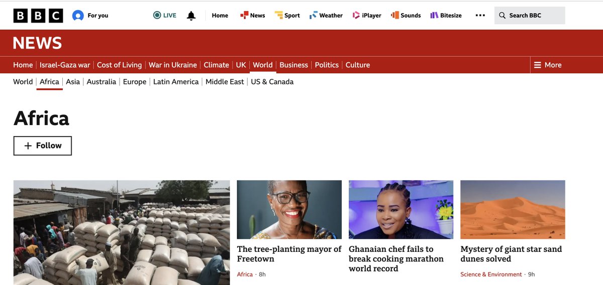 Great to see our <a href="/yakisawyerr/">Yvonne Aki-Sawyerr OBE</a> documentary 'Mayor on the Front Line' featured on the front page of the global BBC News website. 

You can watch it now at the link in the tweet below.