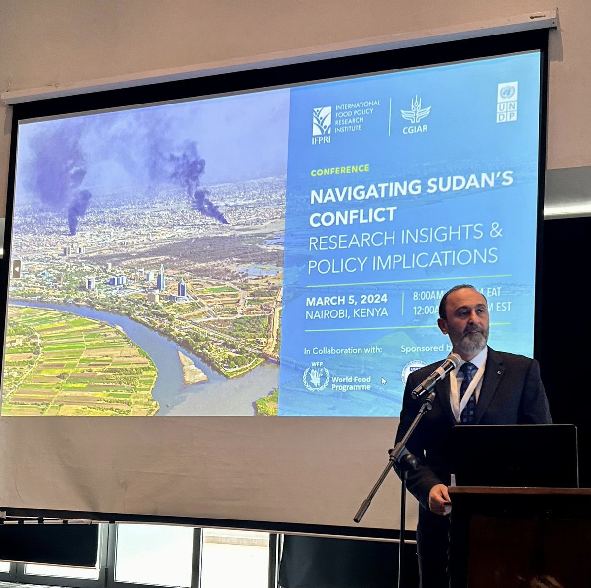 'Beyond the humanitarian emergency, we're witnessing the unfolding of a profound development crisis. 'The people of Sudan deserve life-sustaining support to help rebuild their dignity and sense of agency.' - @UNDP_Sudan Res Rep Thair Shraideh at @UNDP-@IFPRI conference today