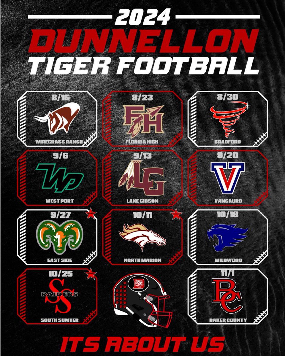 Your Varsity Tigers 2024 Schedule! #ITSABOUTUS