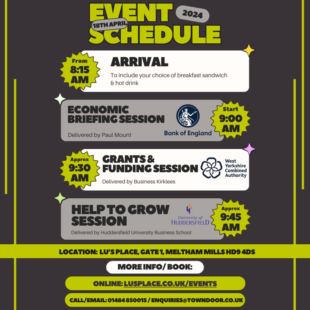 🌟JOIN US AT OUR BUSINESS BREAKFAST🌟

Come along to Lu's Place for a power-packed morning of networking and knowledge sharing at our Business Breakfast event, hosted by Towndoor! ☕

📅 Date: 18th April 2024
🕒 Time: 8:15 AM - 10:30 AM

We're thrilled to present insightful talks