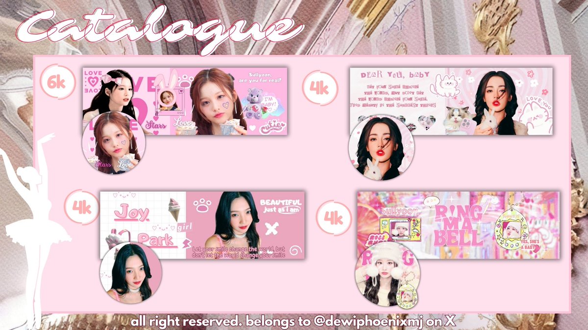 dewiphoenixmj's tweet image. help respost ? thankyou 💓

halooo, miju sudah Open Request yaa! bisa cek alt untuk nama code nya ✌🏻 start 4k-15k nih 💸 yuk jajannn sinii boleh DM / ke Telegram di bio ya 😆💓 katalog lainnya di reply yaa! 

#zonauang