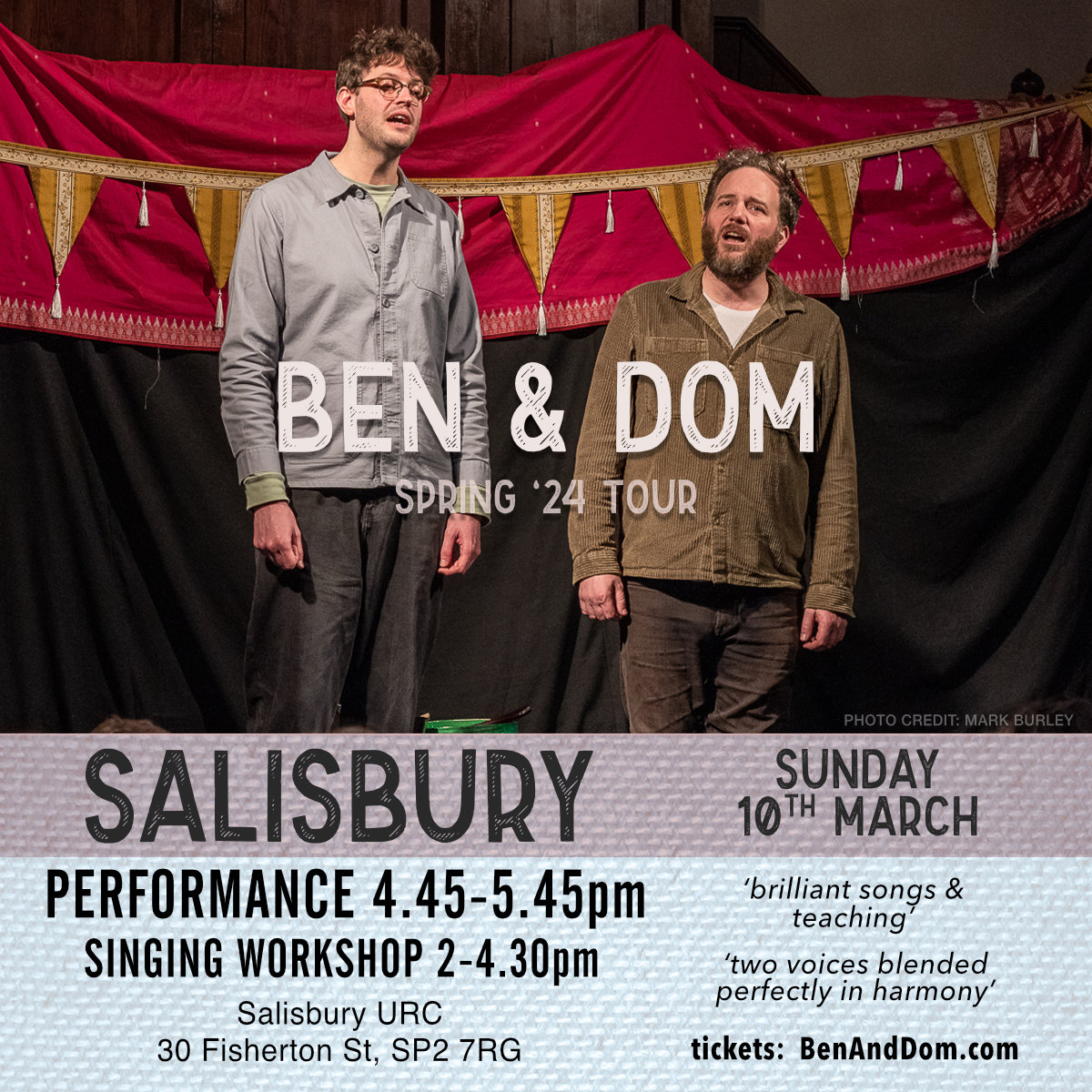 Bristol / Bath / Salisbury.. we are coming your way later this week!

benanddom.com/live