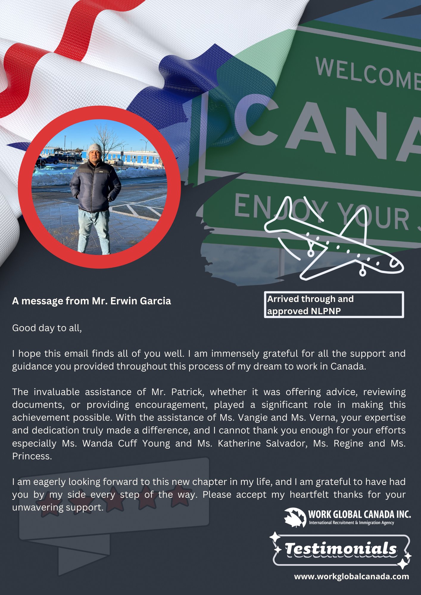 WorkGlobalCanada on X: &ldquo;Welcome to Canada Erwin! Erwin is a 