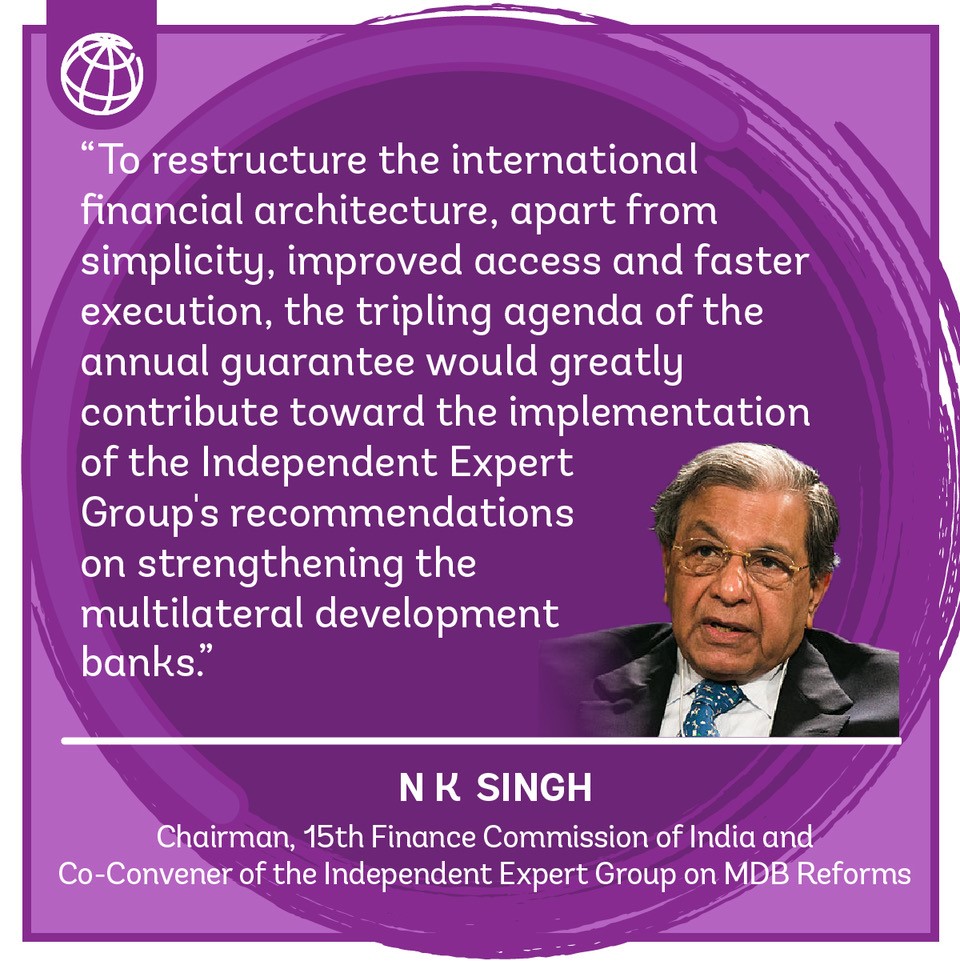 MIGA's tweet photo. “The decision of the @WorldBank Group for a fundamental restructuring of the guarantee business is an important milestone." @NKSingh_MP

Read more about our major overhaul to the guarantee business: https://t.co/19jlTHxpJ9

#privatesector https://t.co/Iorat4qJBf