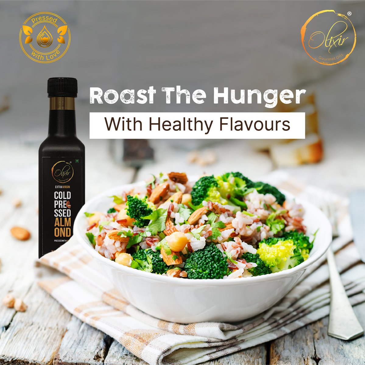 OlixirOils's tweet image. Satisfy your cravings guilt-free with our Roasted Broccoli and Almond Salad, drizzled with the goodness of #almondoil. Elevate your taste buds and nourish your body with a burst of #healthy flavours. 

#olixir #coldpressedoils #broccoli #salad #recipe #healthyoil #healthyfood