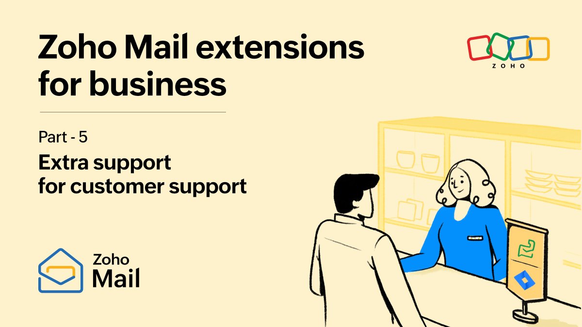 ZohoMail's tweet photo. Is customer support making you wish you had extra support to handle them?

Don't stress! We've got this. 💪

See how Chloe gracefully manages customer support and collaboration for her business with the help of Zoho Mail extensions.

Read her story → https://t.co/kVPoqXZEu0 https://t.co/OTHDBRcUNM