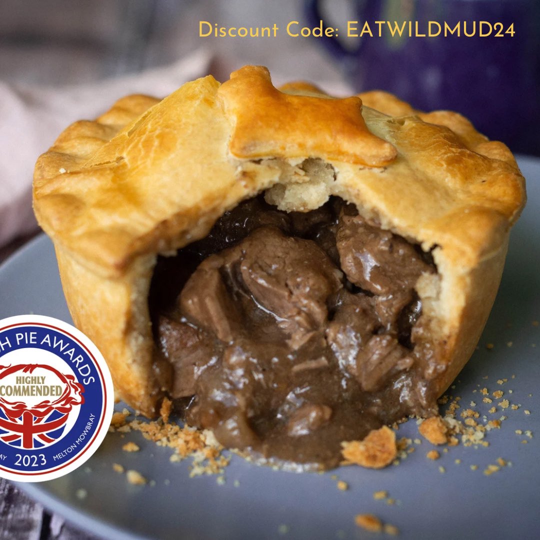 In celebration #BritishPieWeek the team @mudfoods have very kindly sent us a 15% discount code for all Eat Wild followers. Use code EATWILDMUD24 for all orders over £20. The game pie has won Class Champion at British Pie Awards 3 times & their venison pie won 2nd place last year.
