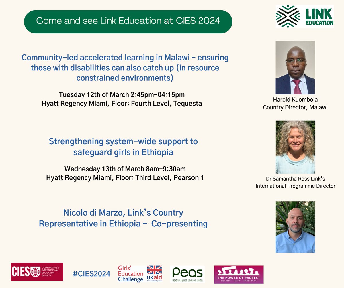 Link at the #CIES2024 Conference, US, next week
