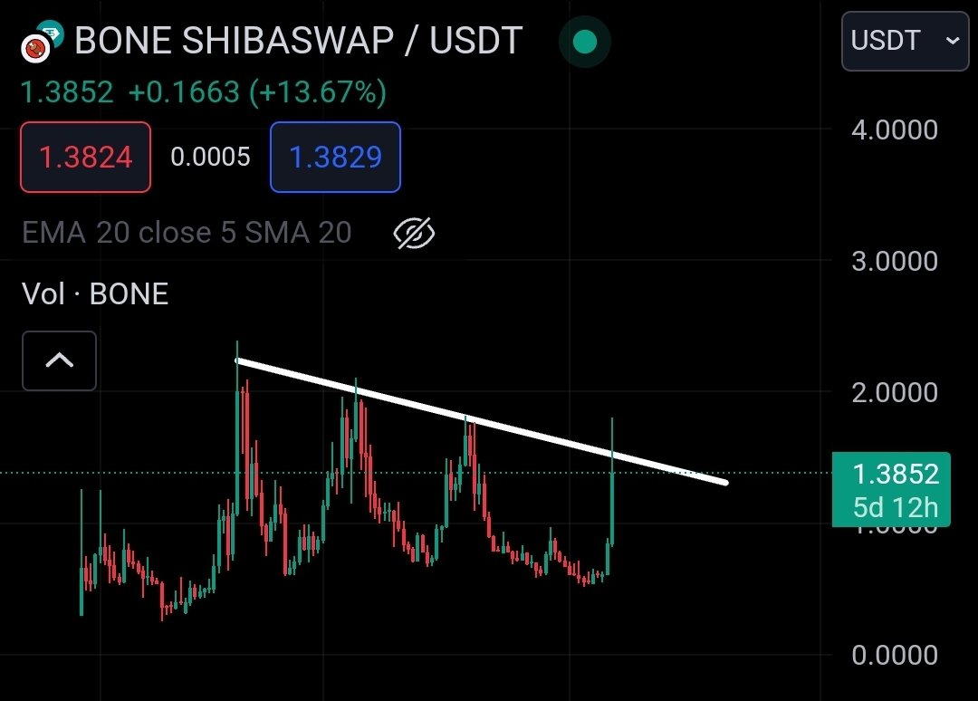 We are reaching a new ATH after $BONE breaks this resistance.
