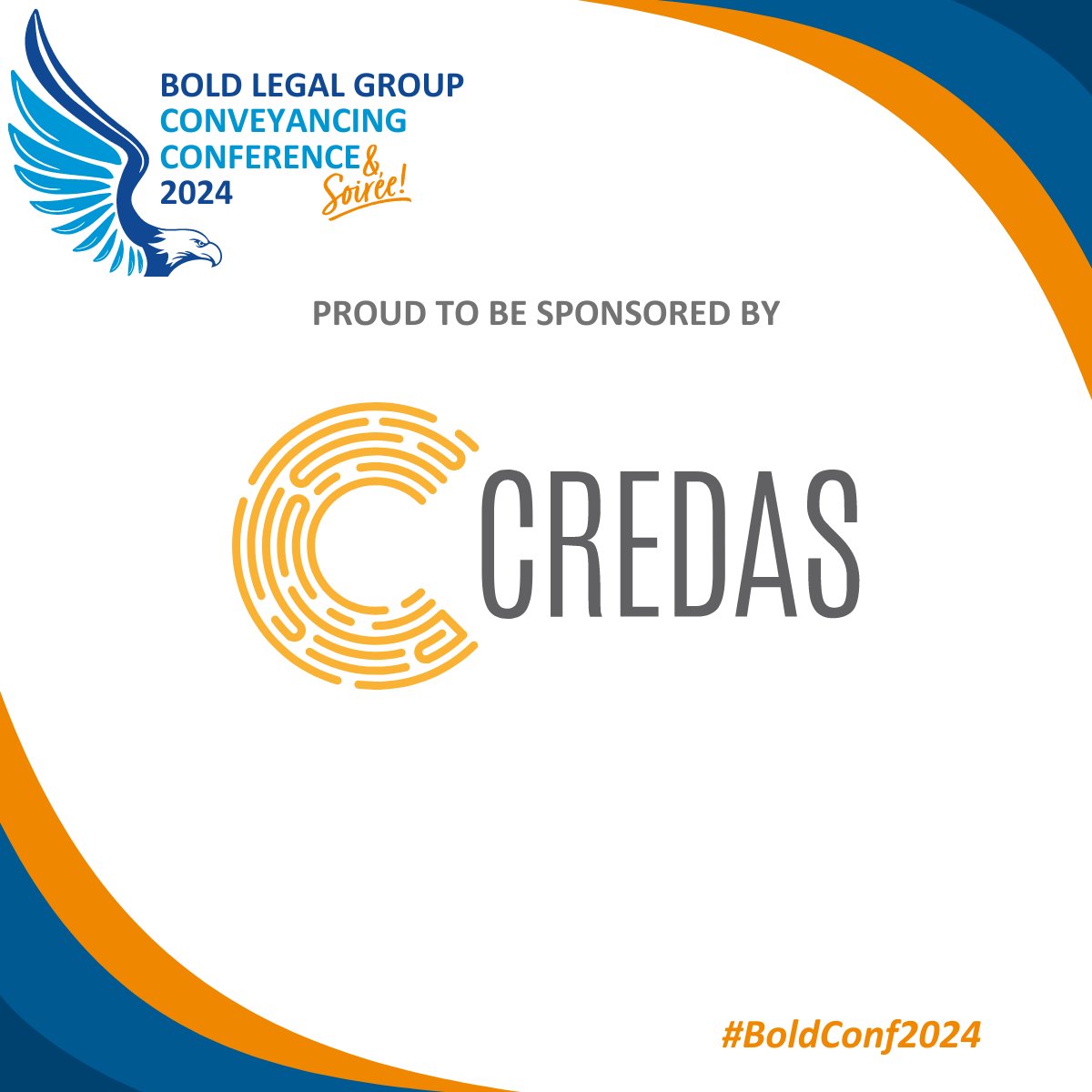 We are excited to announce <a href="/mycredas/">Credas</a> as a new Silver Sponsor for our upcoming Conveyancing Conference &amp; Soirée on 19th June, 2024.

For effortless ID and AML checks visit credas.com

Secure your tickets: buytickets.at/boldlegalgroup…

#BoldConf2024
