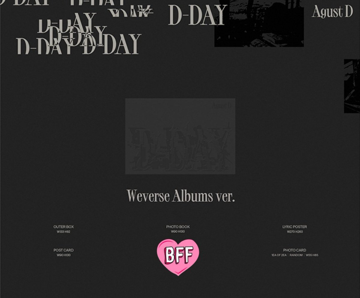 🐱 YOONGI DAY GA FOR PH BTS ARMY 💜

Giveaway: Suga Agust D (BTS) D-Day Weverse Albums Ver.

- must be following me &amp; <a href="/DKims_/">DKims</a> 
- like &amp; retweet this post
- drop some birthday hashtags and tag friends
- winner to shoulder sf
- ends on March 14 😊
#HAPPYSUGADAY #HappyBirthdayYoongi
