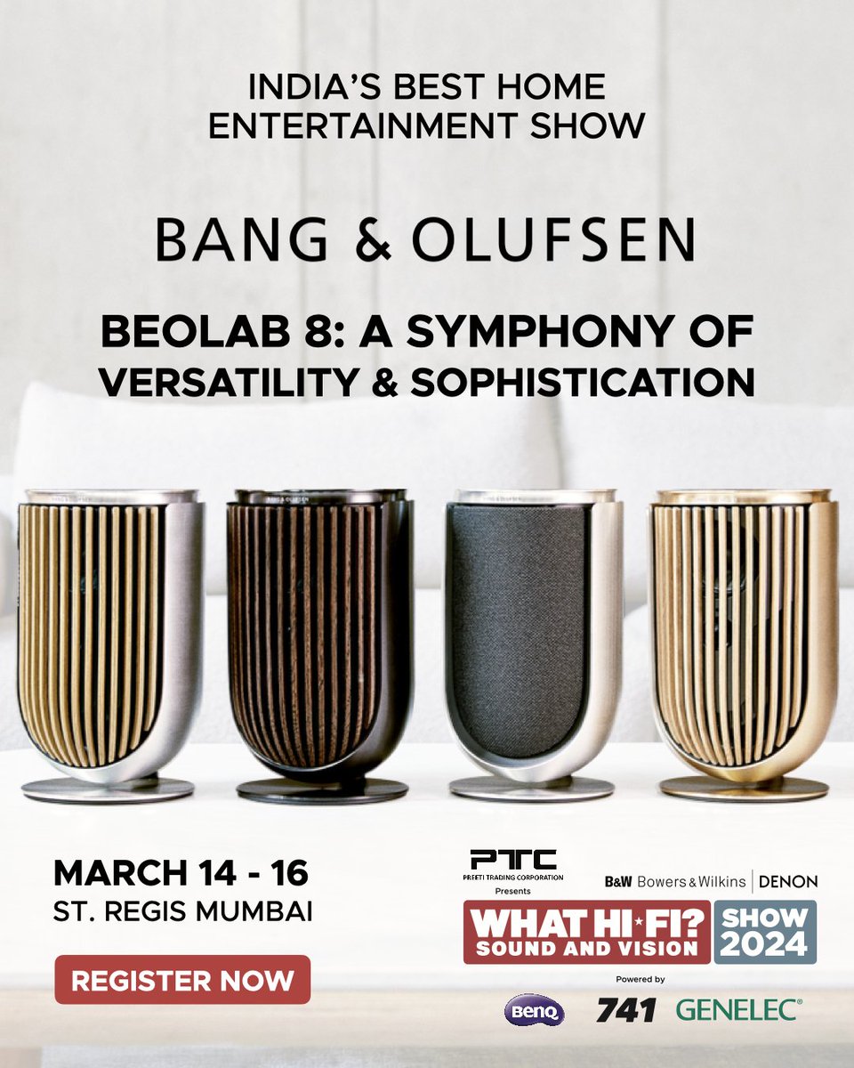 Dive into a world of audio bliss with the electrifying Bang & Olufsen BeoLab 8 from Luxury Personified (@Luxury_Sungroup) - where sound becomes a symphony and design, a masterpiece. 
.
📷 March 14-16 | @stregismumbai 
.
Register now: whathifi.in/register.aspx
.
#Beolab8