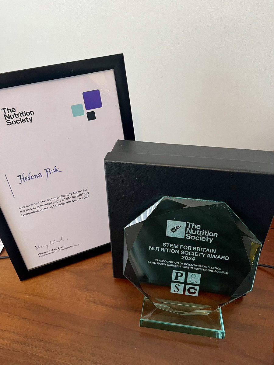 Dr Helena Fisk (@helena_fisk) on Twitter photo A fantastic day at #STEM4Brit on Monday. Finalists across Britain from a variety of research areas in STEM subjects presented work in parliament.
I was very surprised & honoured to receive the <a href="/NutritionSoc/">Nutrition Society</a> STEM4Brit award.
Congratulations to all the finalists & award winners! A fantastic day at #STEM4Brit on Monday. Finalists across Britain from a variety of research areas in STEM subjects presented work in parliament.
I was very surprised & honoured to receive the <a href="/NutritionSoc/">Nutrition Society</a> STEM4Brit award.
Congratulations to all the finalists & award winners!