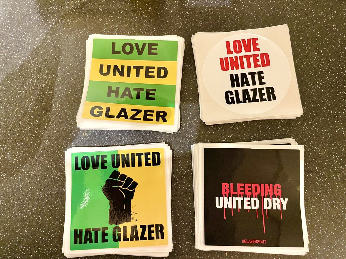 If you think #GlazersArePureScum you’ll love my stickers. Available to buy now, 
100 for £10. We ship worldwide!

glazeroutstickers.bigcartel.com