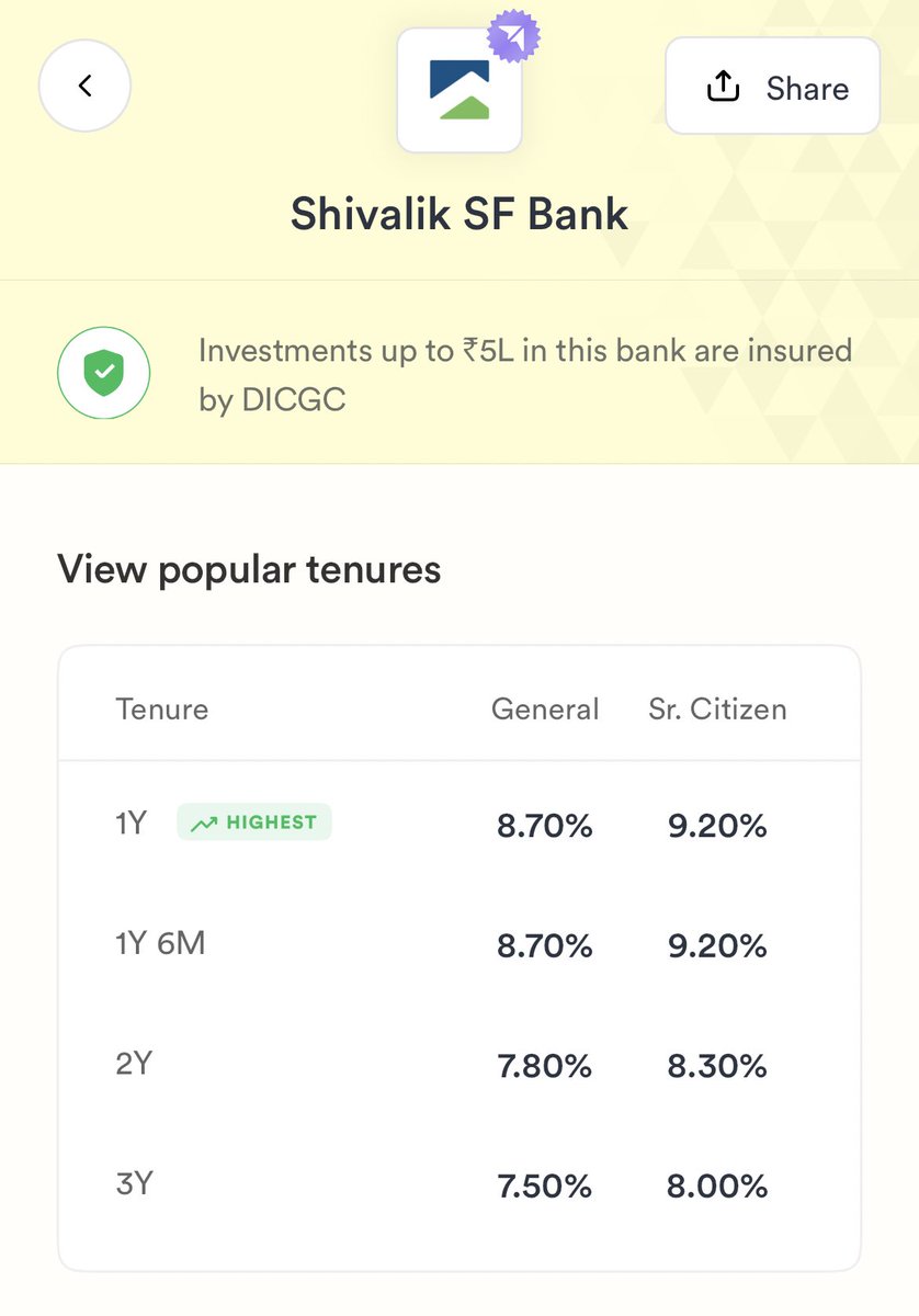 Final Fixed Deposit for this Fiscal Year secured for my senior citizen mother at a 9.2% interest rate, got certificate from bank

Smoothly executed via Stable Money in just 10 minutes

If you like content &amp; planning to invest FD, join here - 
stablemoney.app.link/SRoW0yb00Gb

#Investing