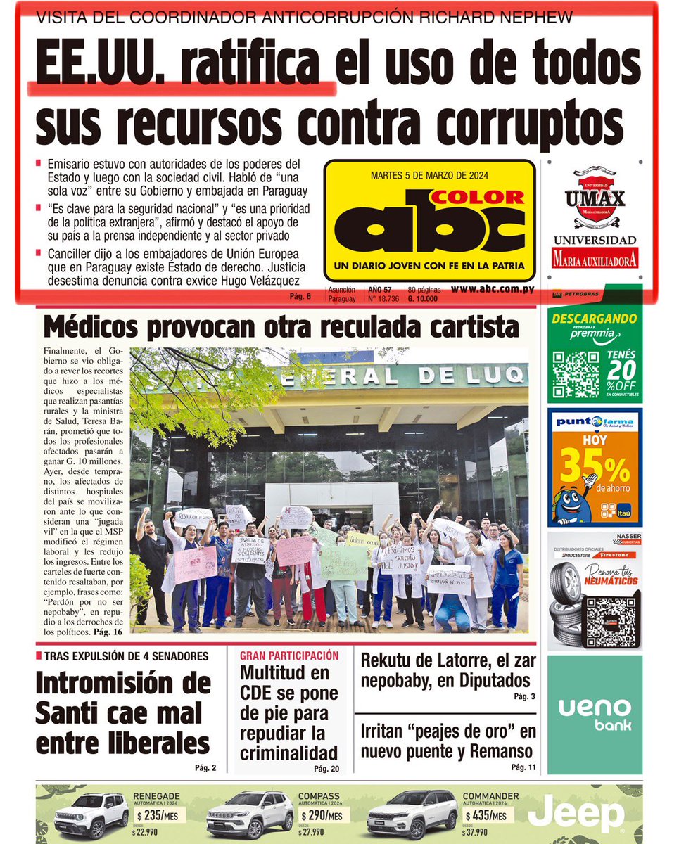 Camilo Soares (@camilosoaresm) on Twitter photo Cuando una Tapa, Tapa lo que realmente sucede
Como es costumbre en <a href="/ABCDigital/">ABC Digital</a> invierte la realidad intentando instalar un “relato” que oculte la realidad
Lo cierto y concreto es que los EEUU🇺🇸 después de haberse inmiscuido de manera directa y aviesa en nuestro país, NUNCA Cuando una Tapa, Tapa lo que realmente sucede
Como es costumbre en <a href="/ABCDigital/">ABC Digital</a> invierte la realidad intentando instalar un “relato” que oculte la realidad
Lo cierto y concreto es que los EEUU🇺🇸 después de haberse inmiscuido de manera directa y aviesa en nuestro país, NUNCA