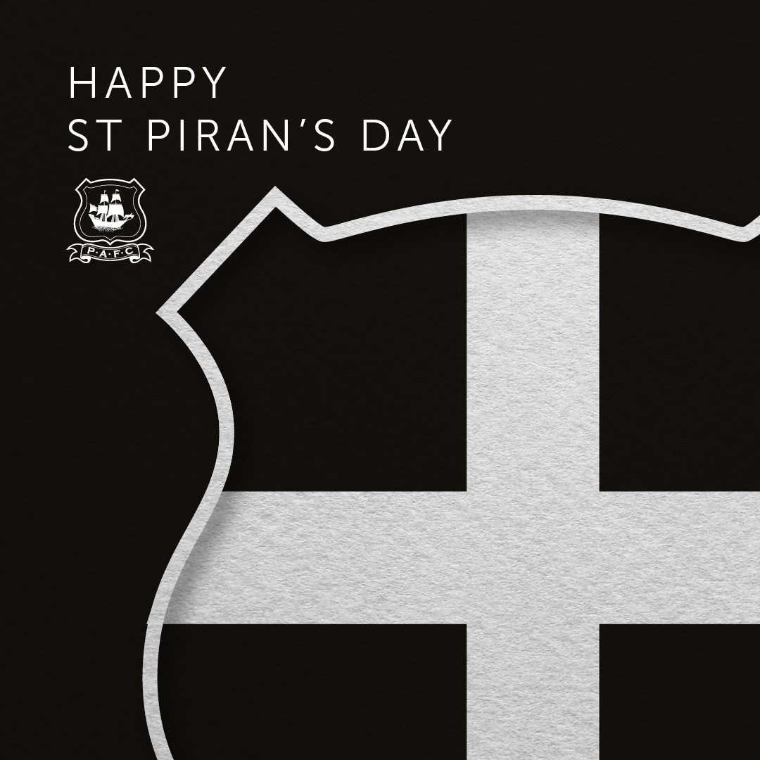 🌟 Marching with pride on St. Piran's Day! 🏟️ From the windswept shores to the roaring cheers at Home Park, we celebrate St. Piran's legacy with passion and unity. 🎊 Happy St. Piran's Day to all! #StPiransDay #pafc