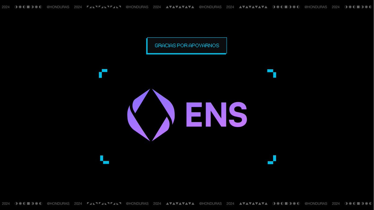 ethlatam's tweet photo. Nos complace anunciar que @ENS_DAO se une a nosotros como sponsor de ETH Latam 🌐

ENS es un bien público en Web3 que te permite poseer tu identidad en línea, almacenar un avatar y otros datos de perfil, ¡todo para usarlo en varios servicios!

Nos vemos en San Pedro Sula 🌎💫 https://t.co/q9y4wgRH4w