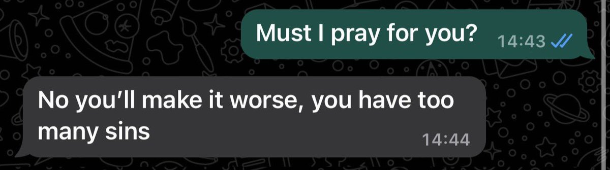 My friend said she’s not okay and I offered to pray for her and this was the response?