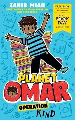 Omar, from the Planet Omar series by @Zendibble. Black and blue stripy t-shirt. Black jeans/trousers. Props: Yellow cape if you're going for the Epic Hero Flop look, or a magnifying glass for Unexpected Super Spy!