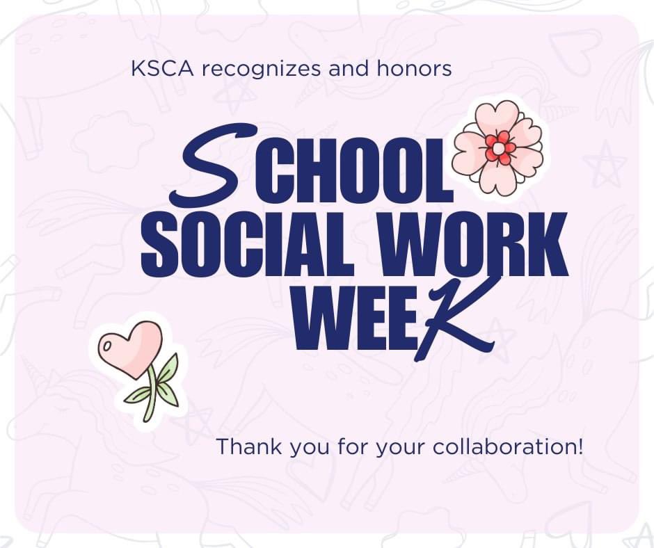 Happy School Social Work Week to our partners in schools across KY!#schoolsocialworker #SchoolSocialWorkWeek #schoolsocialwork