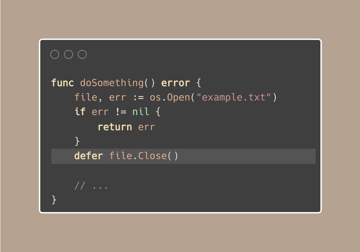 Phuong Le on X: &ldquo;💡Golang Tip #40: Handle errors while using defer 