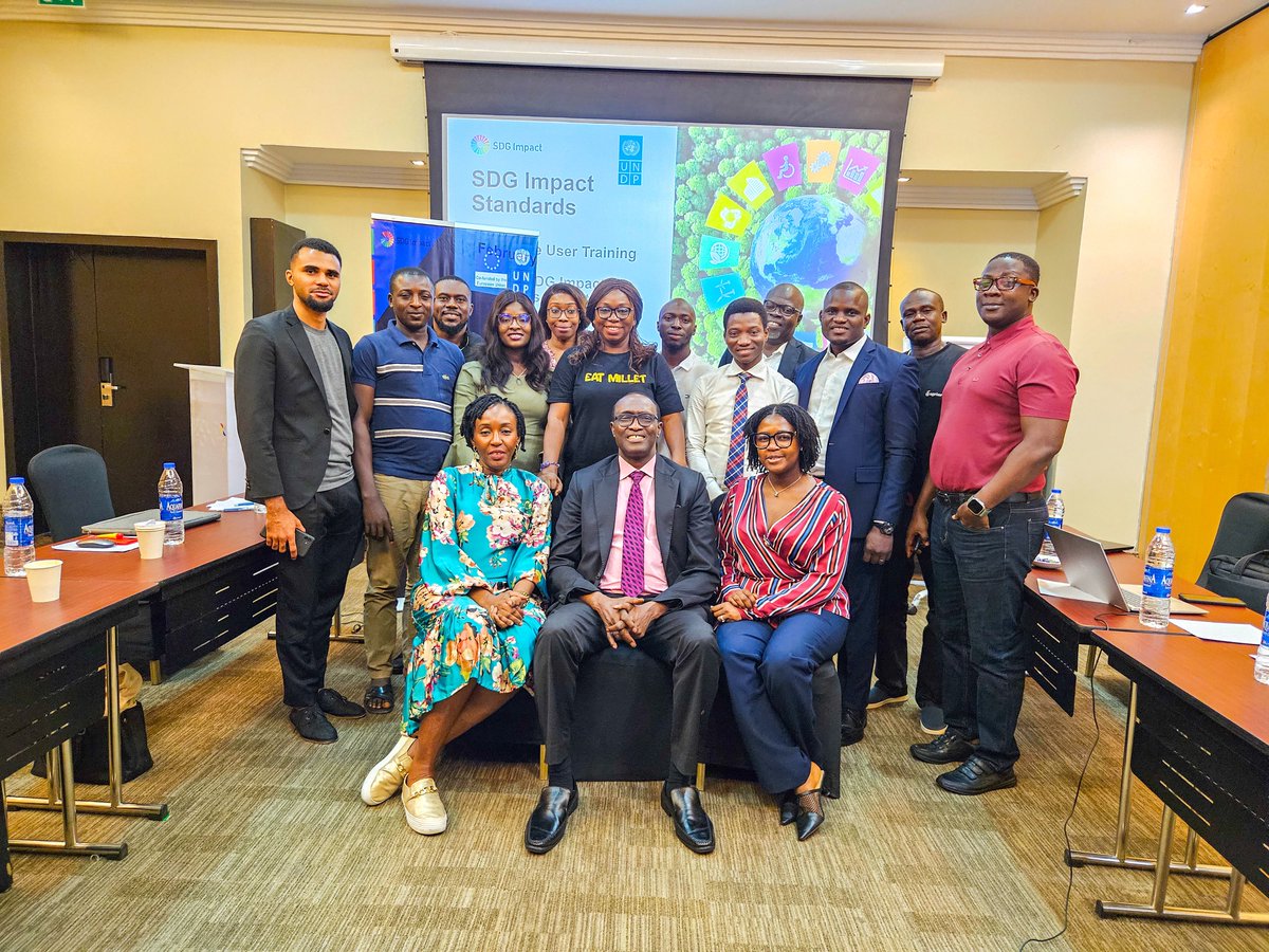 We've just wrapped up our second training on #SDG Impact Standards, helping businesses to be sustainable & contribute to Nigeria’s 🇳🇬 development agenda. Through the @UNDP @EUinNigeria #INFF partnership, enterprises are being guided on setting their business strategies & plans.