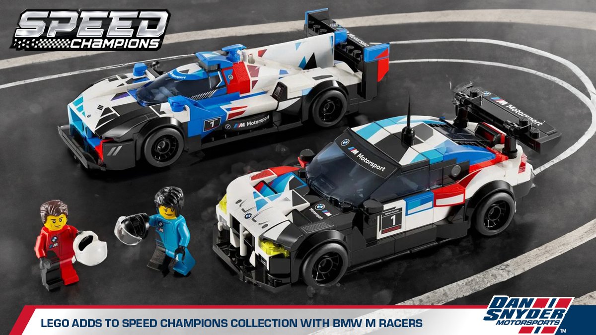 BMW M Motorsport & LEGO created a new 676-piece Speed Champions set of the BMW M Hybrid V8 and the BMW M4 GT3, now available, of which the real cars will compete in June's 24 Hours of Le Mans. #LegoBMW #LegoSpeedChampions #BMWM4GT3 #BMWMHybridV8