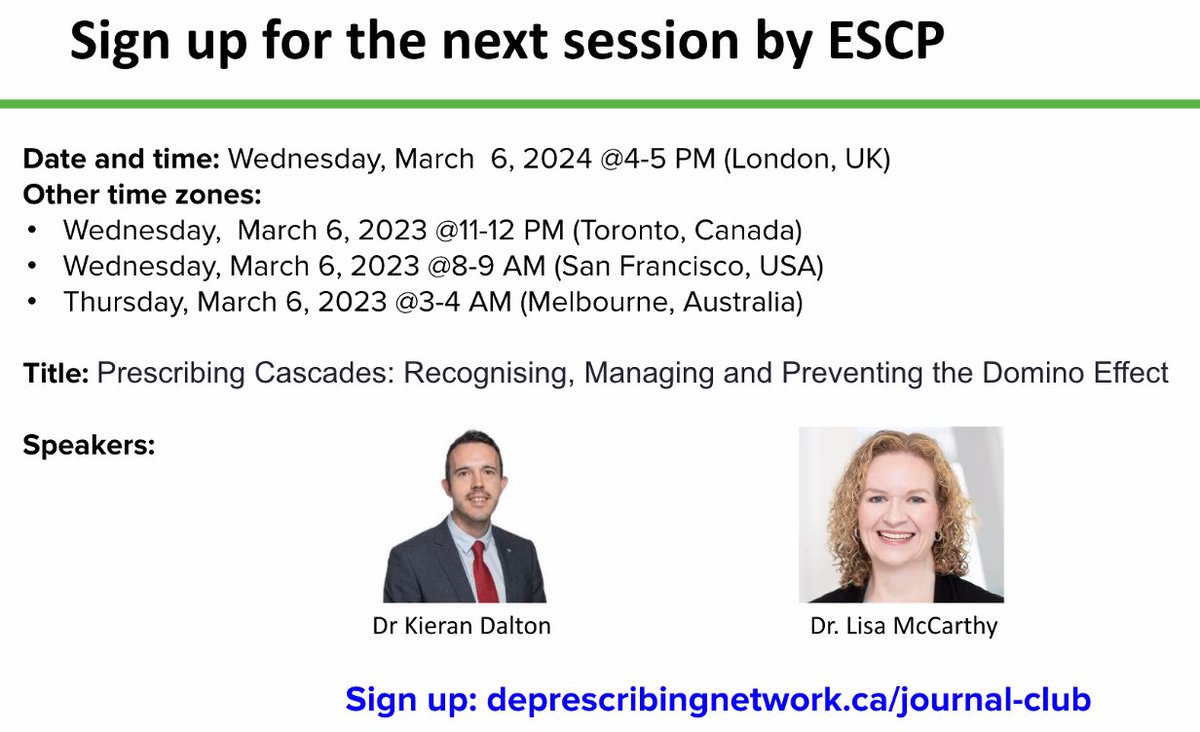 Looking forward to presenting tomorrow at the International #Deprescribing Journal Club with @pharmacist_lisa - highlighting some really interesting research on prescribing cascades and having a discussion afterwards 💊➡️💊 Register here and join us: tinyurl.com/yvfjs85k