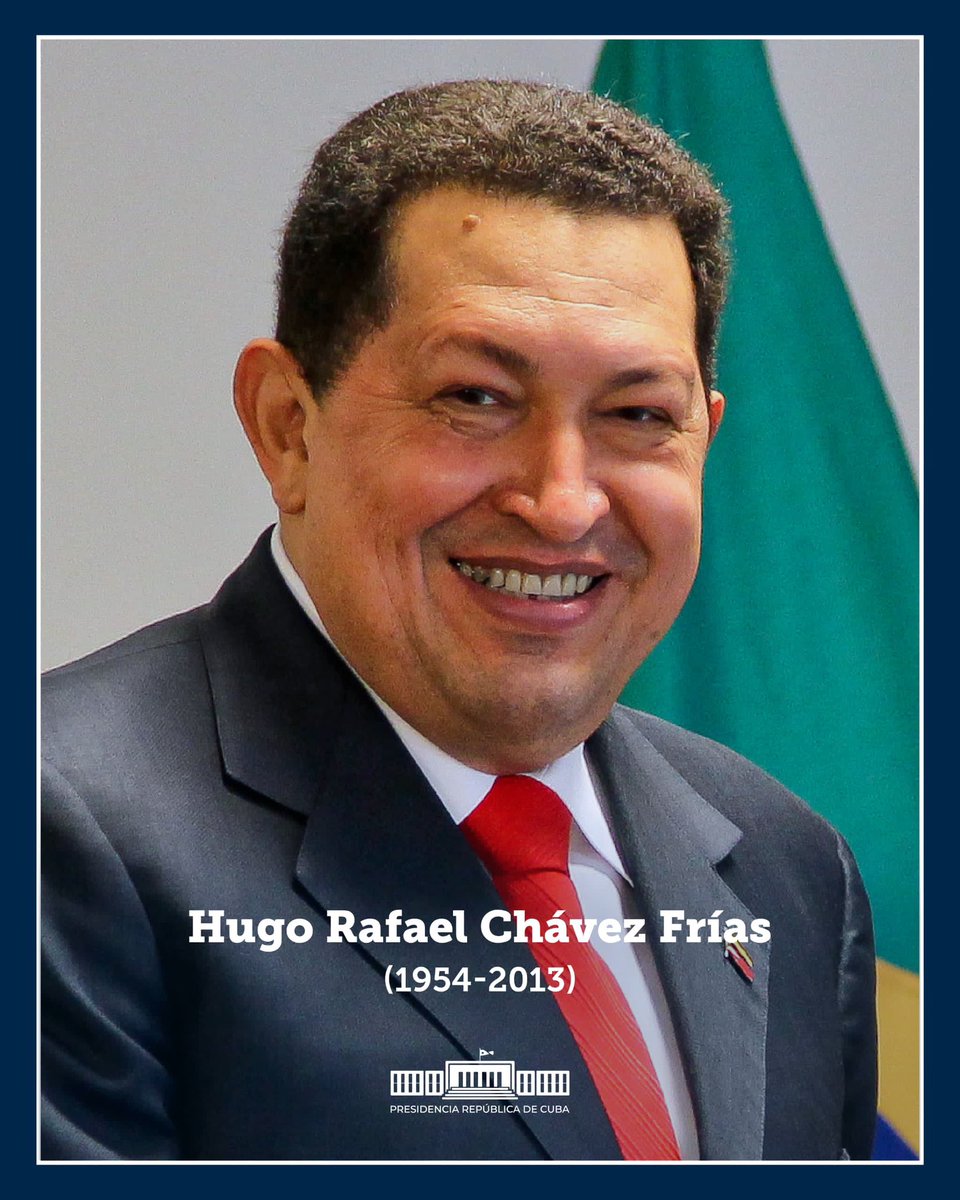 Nuestra generación celebrará siempre la oportunidad que tuvimos de vivir el tiempo de dos gigantes de la Revolución y la integración latinoamericana:  #FidelCastro y  #HugoChávez. 

A 11 años de la partida física del "mejor amigo de #Cuba", nuestro abrazo emocionado a #Venezuela.