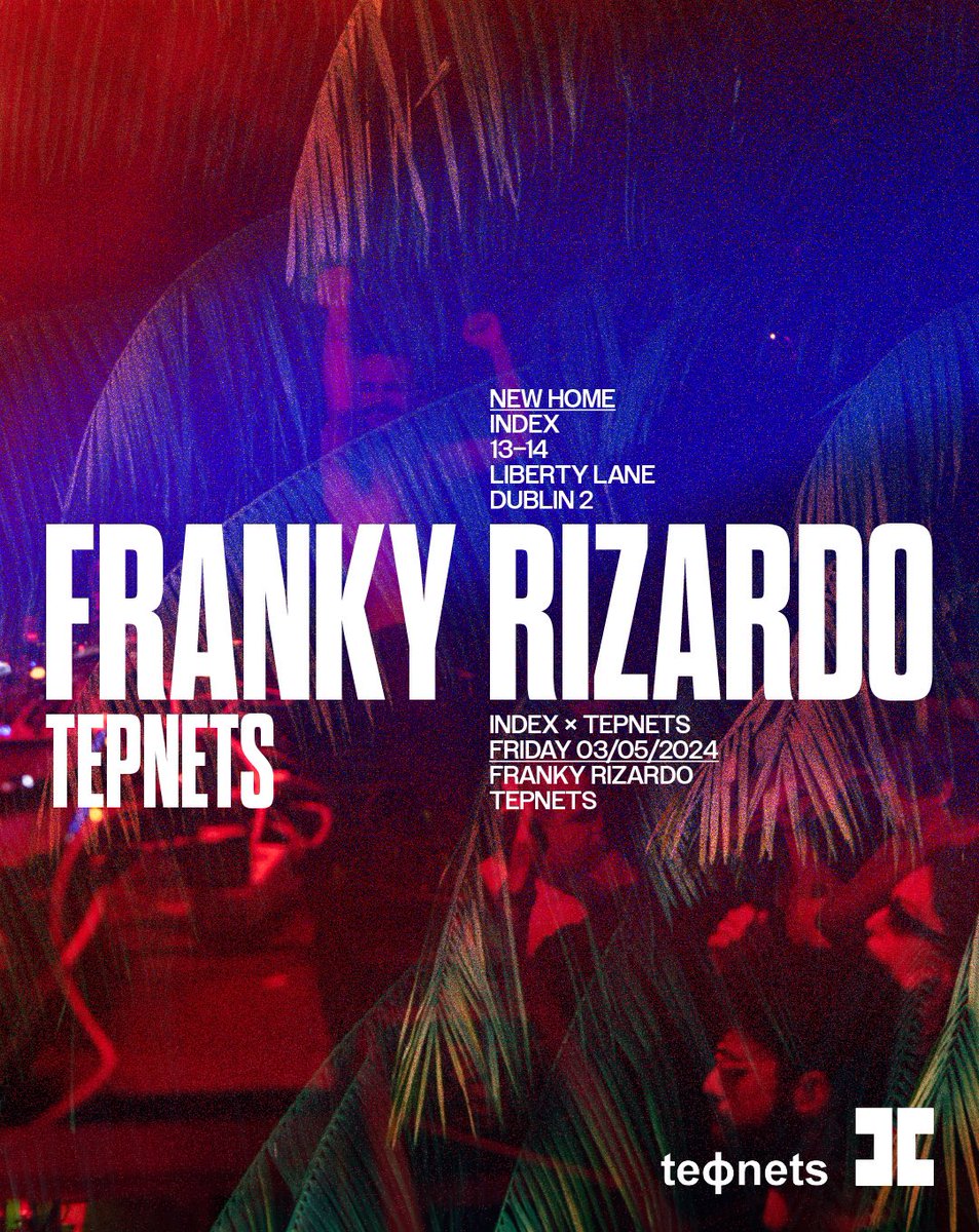 FRANKY RIZARDO AT INDEX. Friday May 3rd. Tickets on sale tomorrow morning at 10am. 🚨