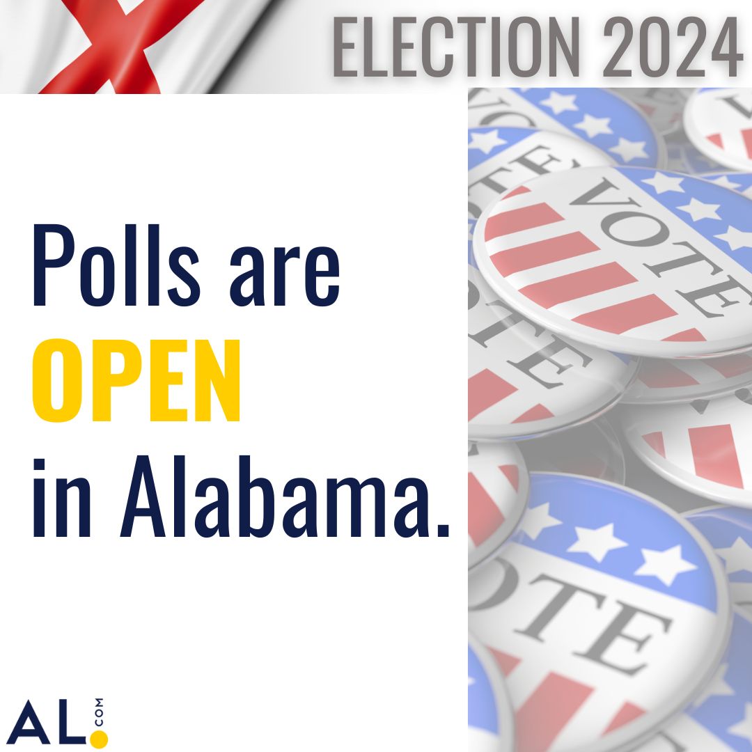 ALcomBirmingham's tweet photo. Polls in Alabama are now open and close at 7 p.m. tonight. 

Voters are required to present a valid form of photo identification before voting at their polling place.

Read more about Super Tuesday in Alabama here: https://t.co/Iu6VVyDpJS https://t.co/rI8x9S4vA3