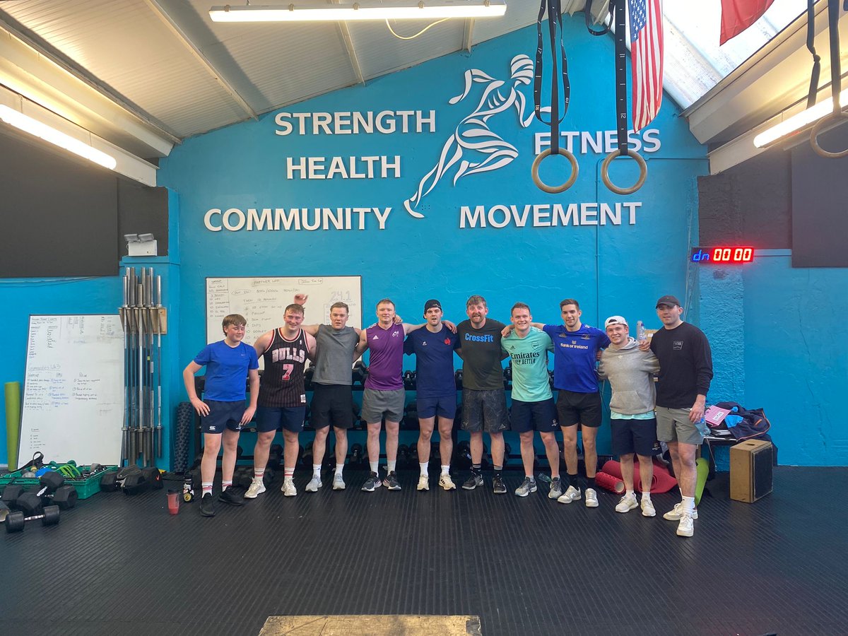 Massive thank you to Nigel Osborne and Albert at @Crossfit536 for laying on an extra Sunday session for some of our J1 crew. Thanks to coach Joseph Charles Halpin too for organising! #TrainingSeason #rugby #teamwork #community