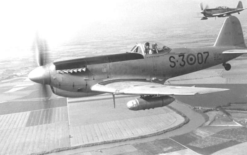 La Spitfiore! Widely praised as one of the best fighter aircraft to come out of Italy in World War Two, the Fiat G55 also served with the Italian Air Force (post-war) with a Rolls Royce Merlin engine. It was still being used as an advanced trainer until the late 1950s.