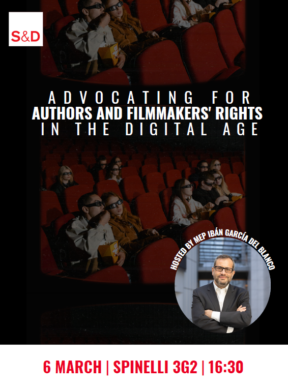 🔜 "Advocating for #authors and #filmmakers' rights in the digital age: the impact of #AI on the #film industry" - event by <a href="/CultCreatorsEU/">Cultural Creators Friendship Group 🇪🇺</a> member MEP @Ibangarciadb at the European Parliament.

🎬 Wednesday 06 March from 16:30 CET

📺 Livestream: europeanparliament.webex.com/europeanparlia…