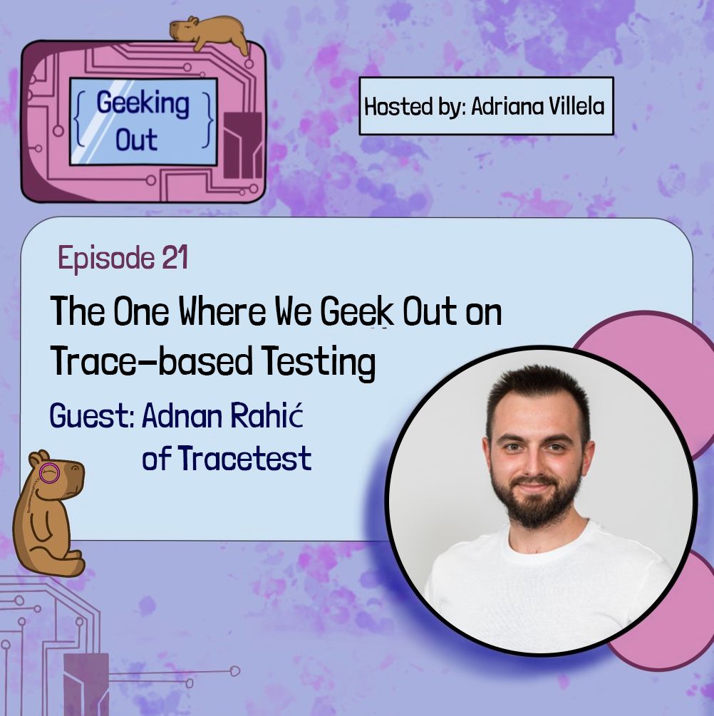 @adrianamvillela geeks out w/ @adnanrahic of @tracetest_io. Adnan explains what trace-based testing is, how it be an invaluable part of your CI/CD pipeline, & how the #OpenTelemetry Demo benefitted from trace-based tests.

🎧: buff.ly/434GPdt
📺: buff.ly/3P5IgT8