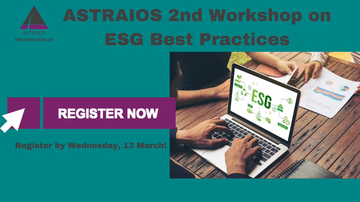 Dive deep into ESG best practices with other industry peers and share your experience! 🚀Join the 2nd #ASTRAIOS Environmental, Social, Governance (#ESG) Peer-to-Peer workshop! 📅 25 April 2024 🕑 14:00 CEST Register by 13 March!👉azo-space.typeform.com/ASTRAIOSESGWS2 #hadea #HorizonEU