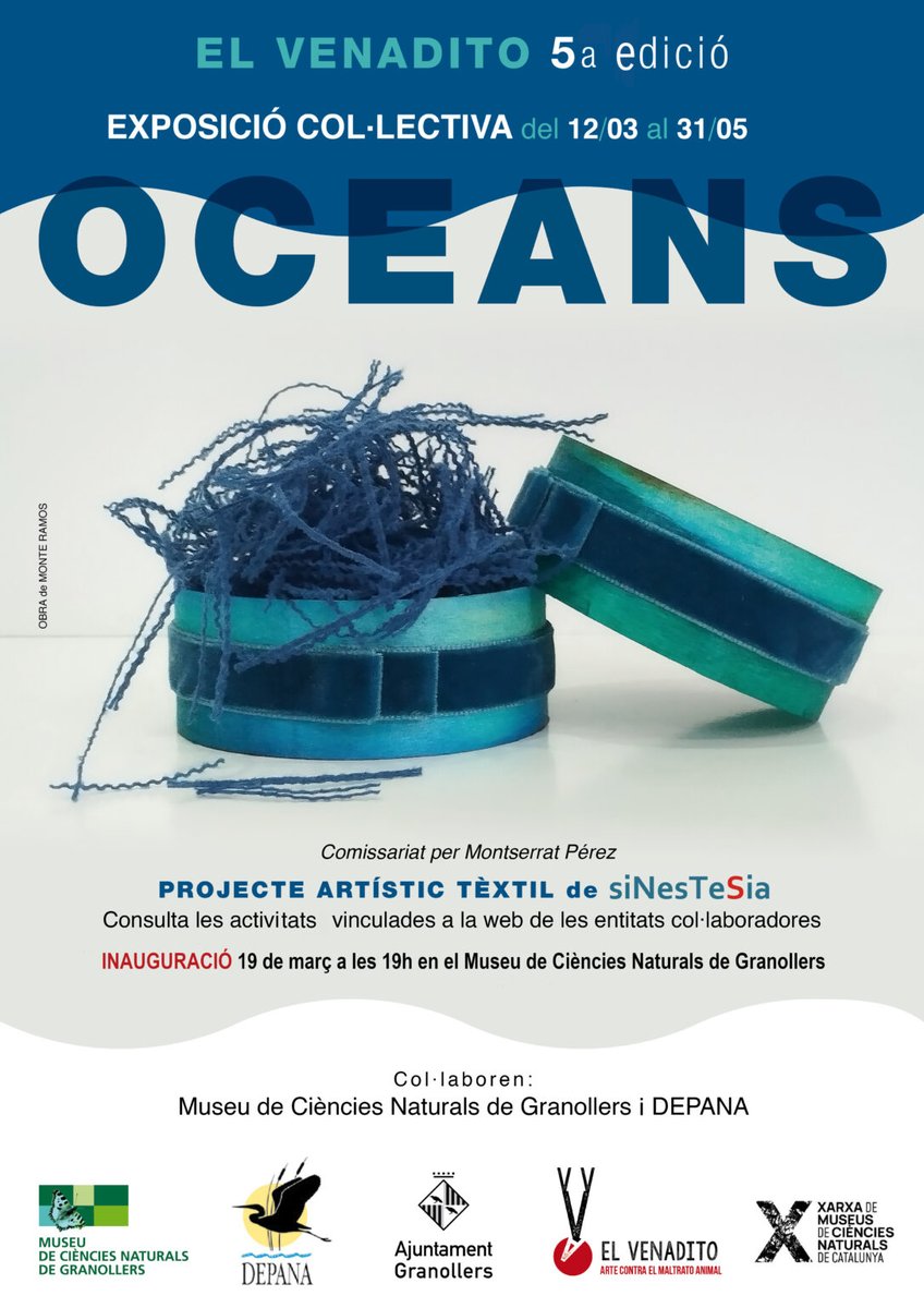 🔜 #Oceans, la nova mostra de la biennal d’art animalista #ElVenadito amb la qual col·laborem, obrirà portes el 12 de març al @mcngranollers 🌊 🎨 En la mostra hi participen 24 artistes amb diferents disciplines i llenguatges artístiques 👏 ℹ️ depana.org/2024/03/oceans…