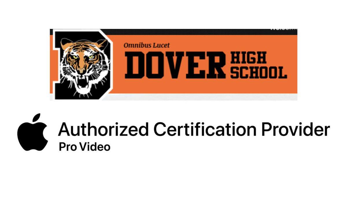 Dover High School is now an Apple Authorized Certification Provider for Pro Video! Students will be working on their Social Pro Certification in Final Cut Pro. fcpcertification.com/certifications/ @DoverHSNJ @FMCTraining @AppleEDU