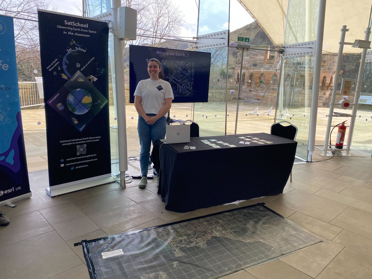Today we're at the STEM careers event at Edinburgh's Dynamic Earth <a href="/ourdynamicearth/">Dynamic Earth</a> 🌍Why not come down and try out our interactive satellite games! #earthobservation #STEM #dyanmicearth #satellites #environmentalscience