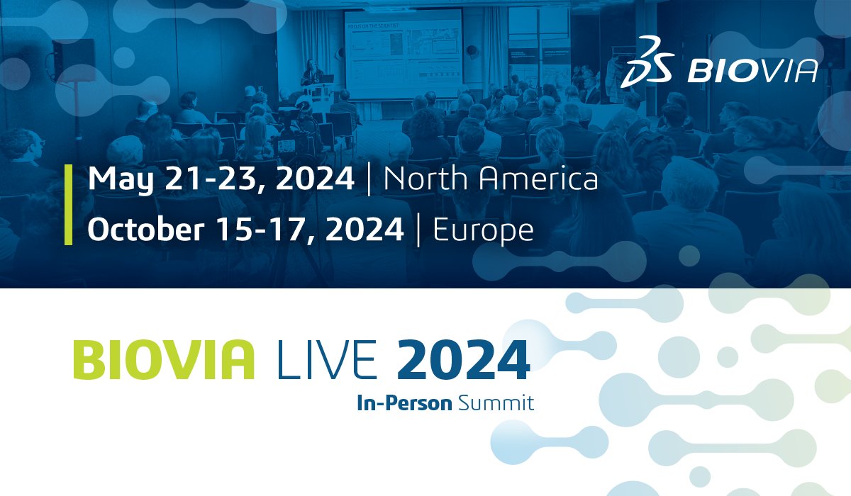 📢 Registration is now open for BIOVIA Live 2024 in North America and Europe! We’re so excited to bring back our inspiring sessions, hands-on workshops and networking opportunities to our community of scientists. Register and stay tuned for more details: go.3ds.com/DaE.