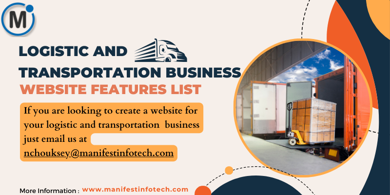 Logistic and Transportation Business Website Features List
manifestinfotech.com/blog/logistic-…

#LogisticsWebsite #TransportationTech #SupplyChainSolutions #ShippingTech #WarehousingSolutions #LogisticsManagement #TransportationIndustry #CargoTracking #GlobalLogistics #LogisticsTech