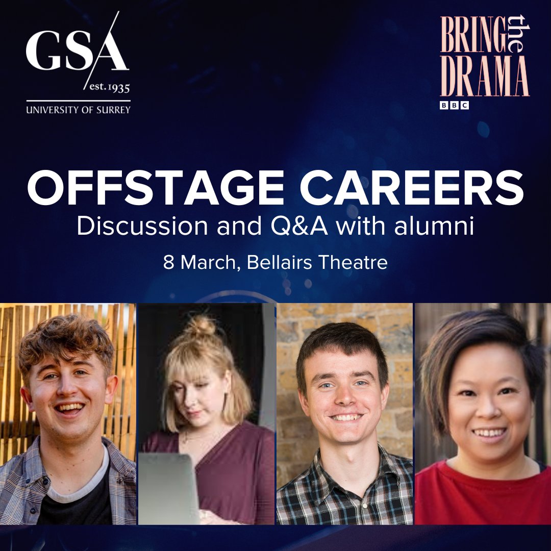 Join us this Friday as we welcome back recent GSA production alumni who are forging exciting careers backstage in the entertainment industry. Complimentary drink and excellent networking opportunity before and after the event.

Book free ticket: gsauk.org/events/47601AL…