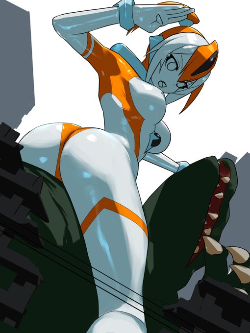 看板娘の一人なのにピンチばっかりだったので闘ってるイラスト描いてます
#巨大ヒロイン 