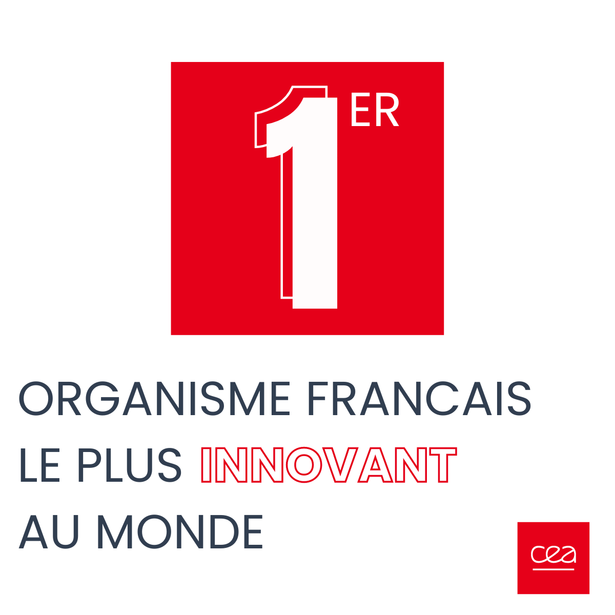 #Innovation🏆| BREAKING NEWS : le CEA est le premier organisme français dans le top 100 mondial des innovateurs @Clarivate ! 🎉 👉Présent pour la 12e fois, il est le seul organisme de recherche français à maintenir un tel niveau de présence dans ce classement.