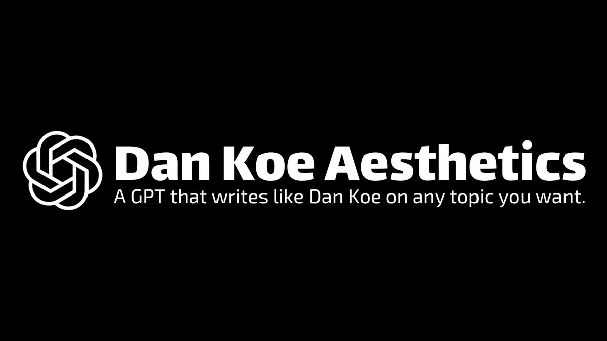 You want to learn to write like Dan Koe.

But don't have $$$ to spend on his course.

I have created a GPT that can write exactly like him.

It's trained on the writing frameworks taught in his course.

If you want it: 
⇾ Follow me <a href="/Darosham_/">Darosham</a>  
⇾ Like and Repost
⇾ Then Comment