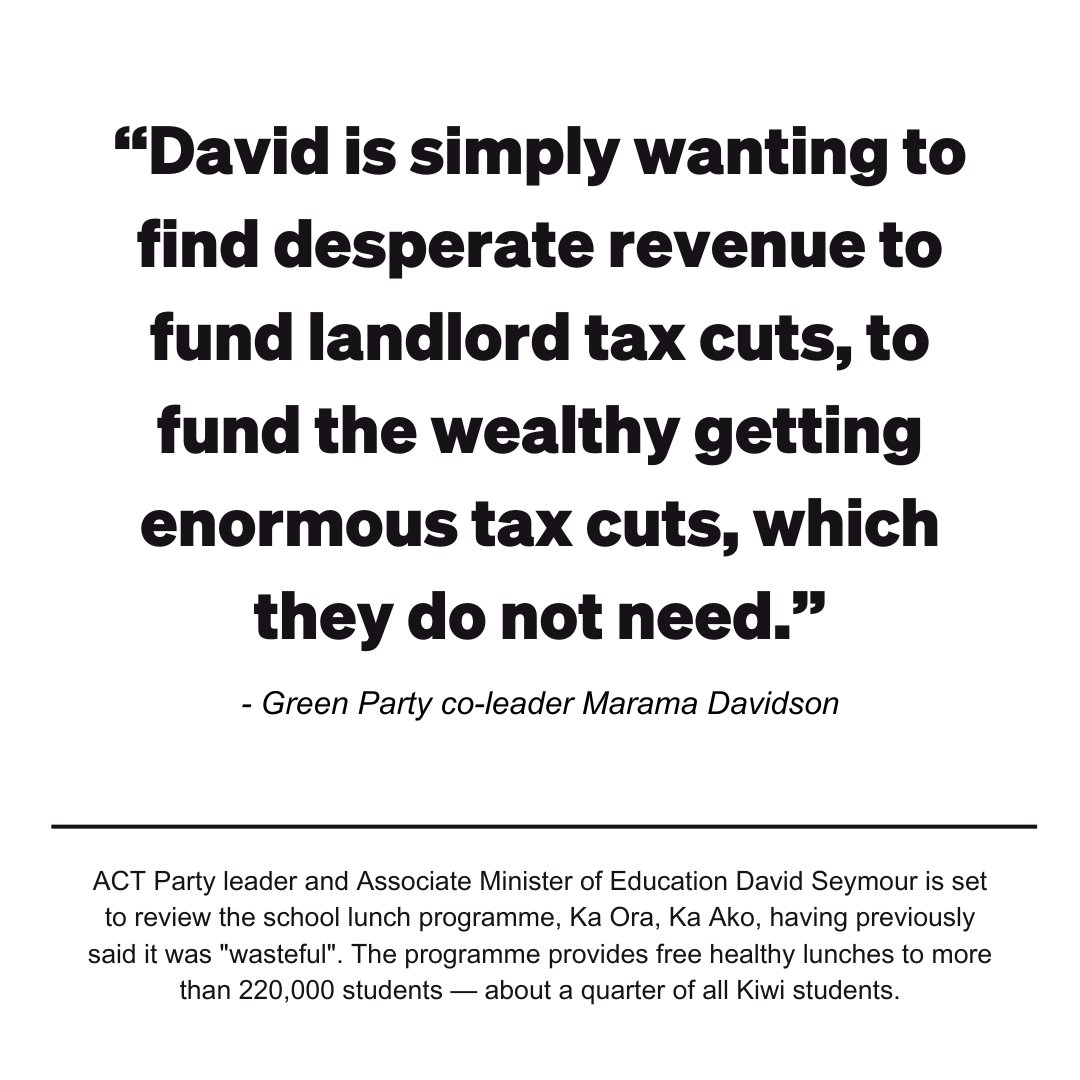 On the latest episode of Mata with <a href="/Mihi_Forbes/">Mihingarangi Forbes</a>, Green Party co-leader Marama Davidson reacts to David Seymour's confirmation that the government funded school lunch programme is under review.

▶️ Spotify: open.spotify.com/show/3jfSr1Xyh…

▶️ Apple Podcasts: podcasts.apple.com/nz/podcast/mat…