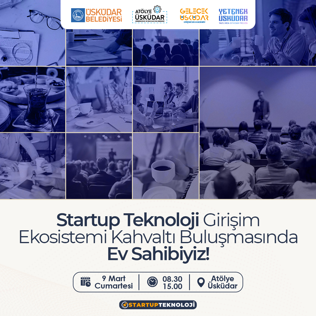 Startup Teknoloji Girişim Ekosistemi Kahvaltı Buluşmasında Ev Sahibiyiz! 🚀👀

Katılımın kontenjanla sınırlı olduğu etkinliğin ön başvuru formu; docs.google.com/forms/d/e/1FAI…

 Detaylar; <a href="/startuptek/">StartupTeknoloji</a> 

<a href="/hilmiturkmen34/">Hilmi Türkmen</a> <a href="/VYTaylan/">Vefa Yunus Taylan</a> 

#atölyeüsküdar #girişim
